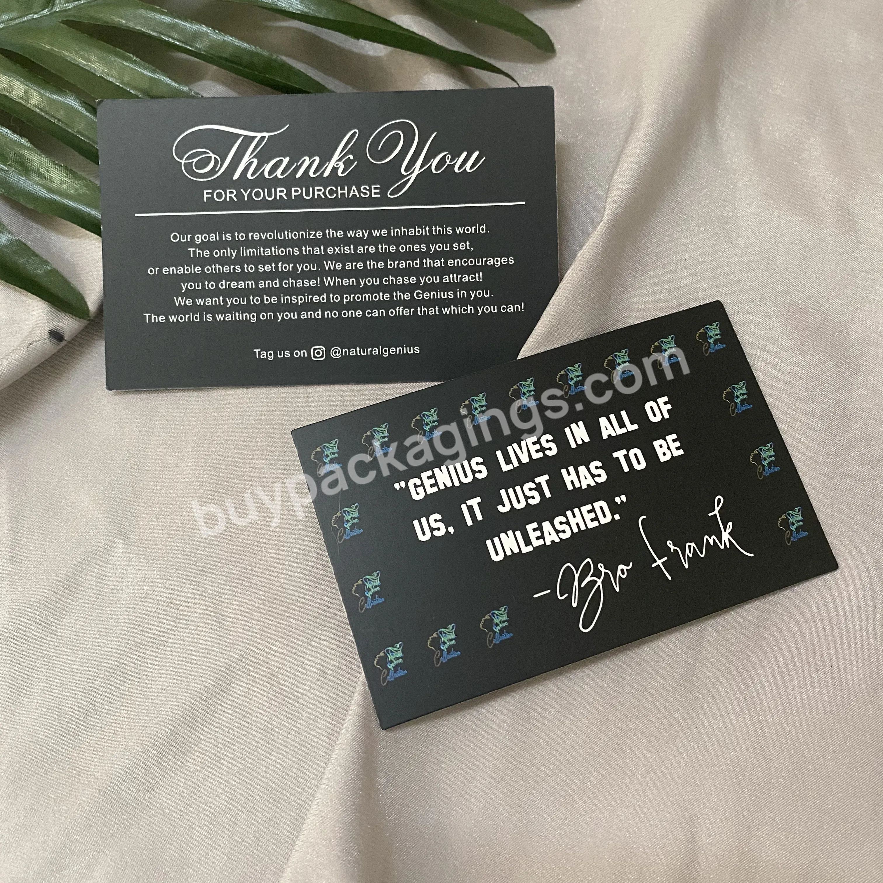 Business Gift Shopping Card Greeting Cards Custom Logo/branded Thank You Purchase Cards