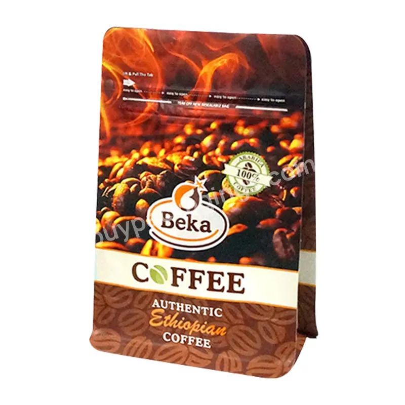 Cafe Custom Colorful Printing Coffee Bag Fresh Material Moisture-proof Sealed Plastic Bag