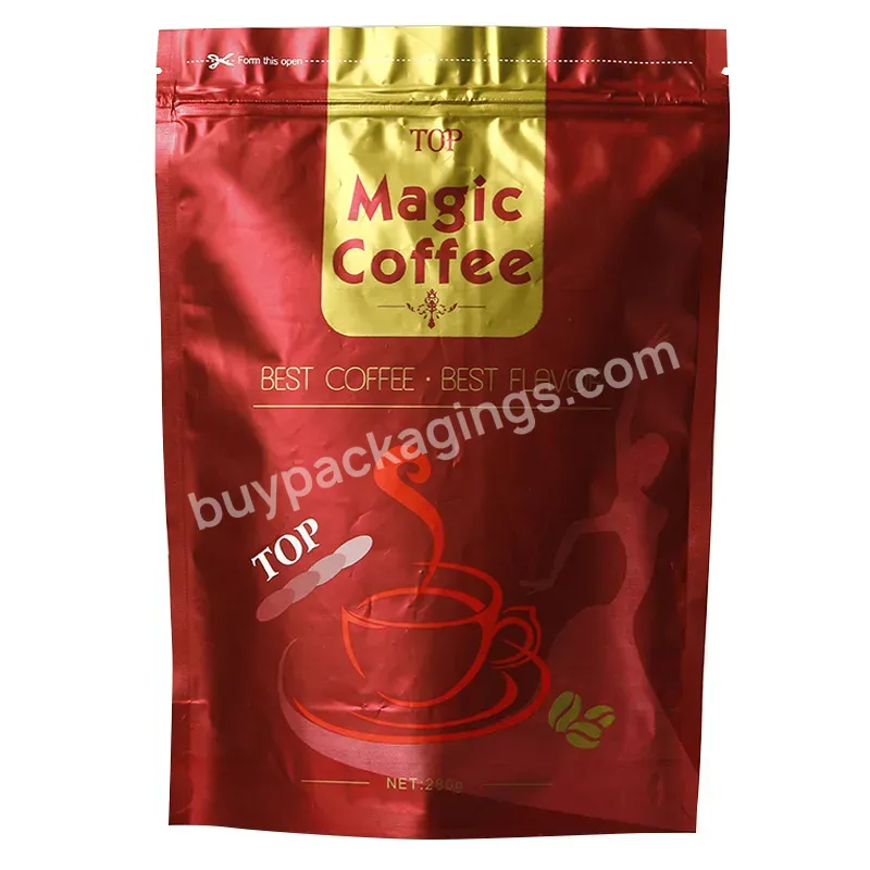 Cafe Custom Colorful Printing Coffee Bag Fresh Material Moisture-proof Sealed Plastic Bag