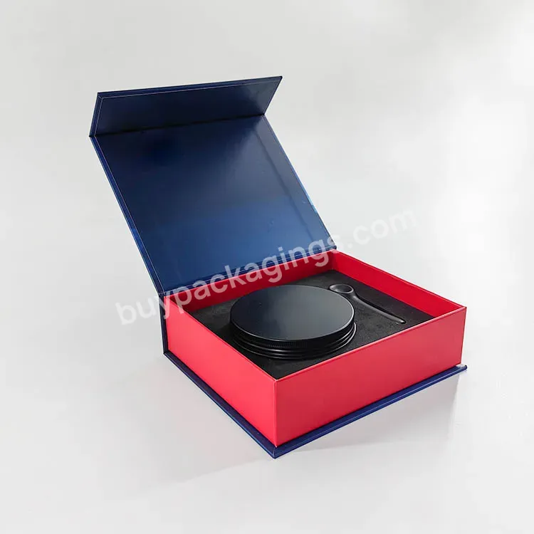 Cajas De Carton Custom Printing Logo Self Design Black Food Box Caviar Gift Box