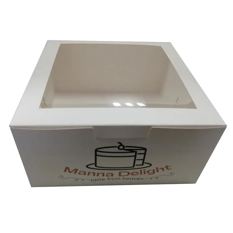 Cake Bakery Boxes with Window Round Cake Boards, paper box for Cakes, Pastries, Cookies