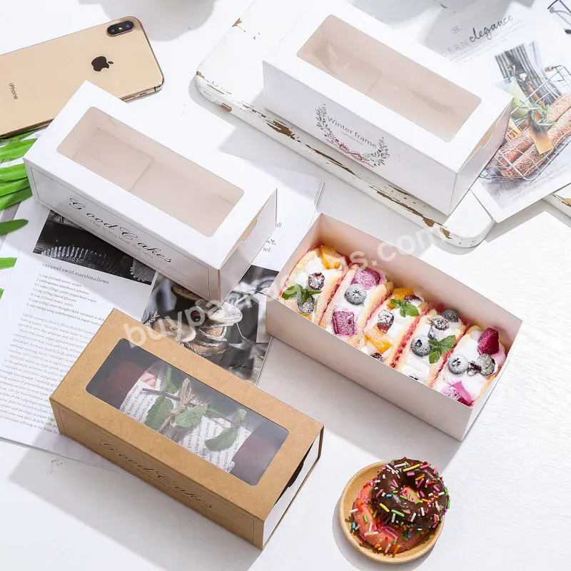 Cake Box Custom Mousse Bread Strawberry Cake Packaging Food Grade Paper Box For Cake