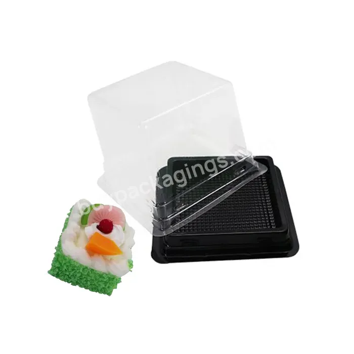 Cake Tray With Lid Cakes And Biscuits Trays Plastic Square Cake Container