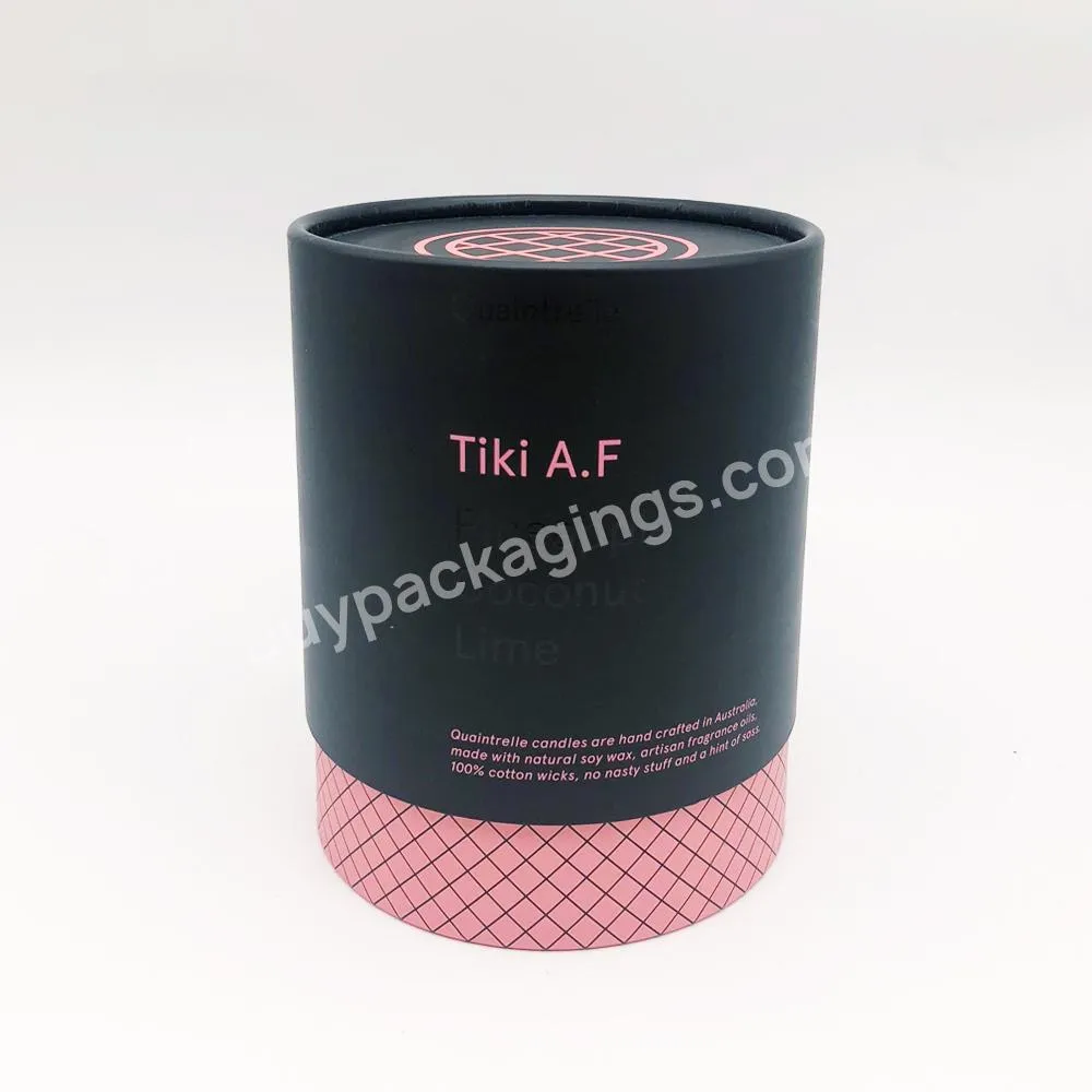 Candle Paper Tube Packaging  Black Candle Jar Containers Luxury Candle Box