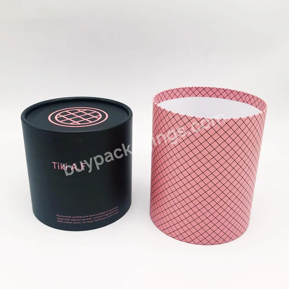 Candle Paper Tube Packaging  Black Candle Jar Containers Luxury Candle Box