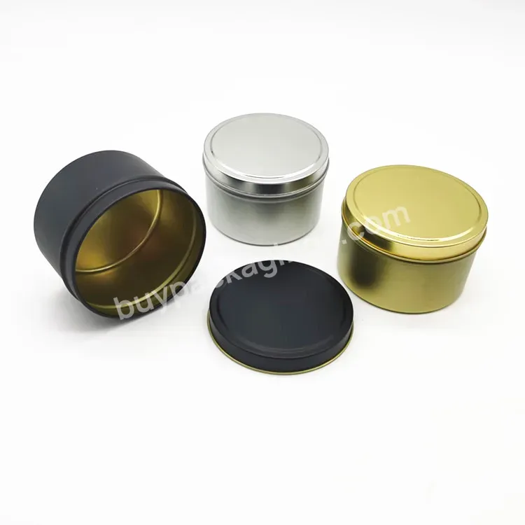 Candle Tins Can Emblazersvel Jars Black Tin Box 2 Oz 4oz 6oz 8 Oz Metal Containers Cosmetic Tea Tin