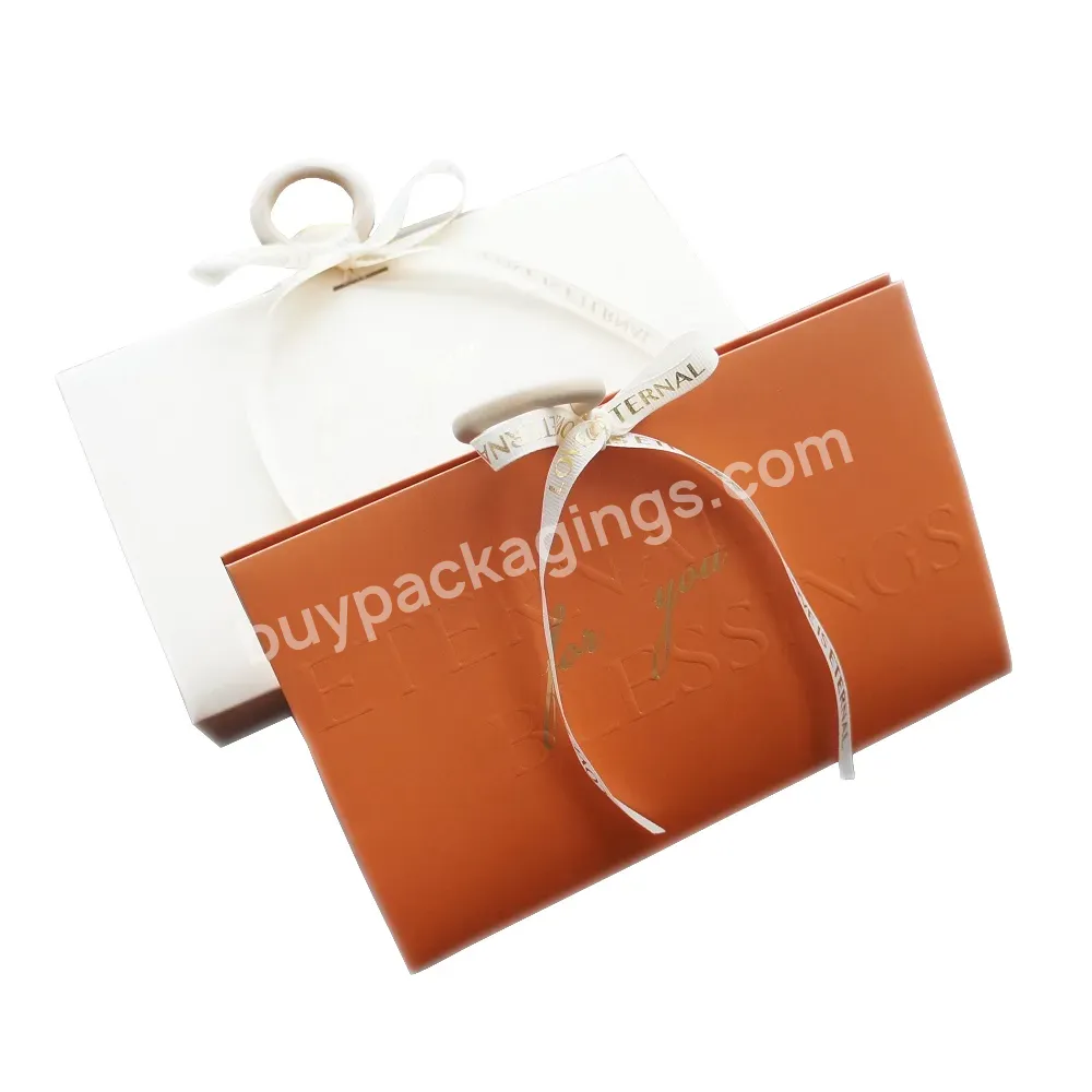Candy Cookie Chocolate Macaroon Wedding Gift Packaging 22*7.5*13.5cm Package Custom Logo Paper Box With Handle Gift Boxes