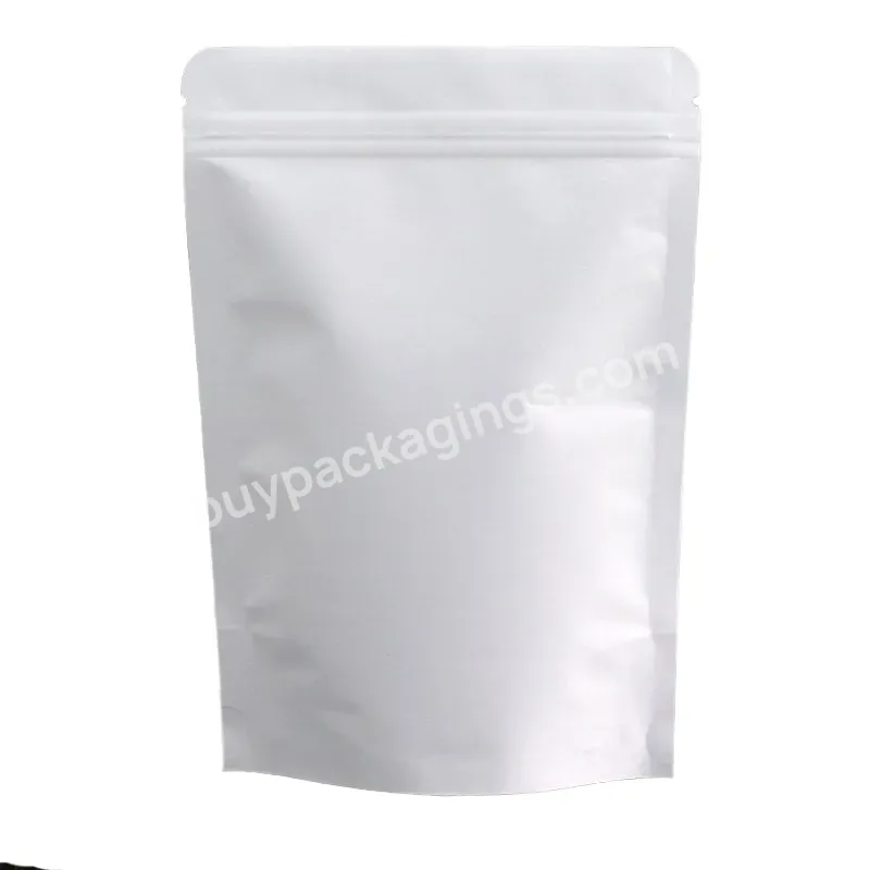 Candy Tea Paper Bag Zipper Bag Coating Aluminum Foil Inside Biodegradable Stan Up Kraft Paper Bag