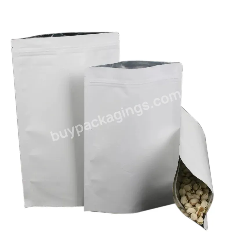 Candy Tea Paper Bag Zipper Bag Coating Aluminum Foil Inside Biodegradable Stan Up Kraft Paper Bag