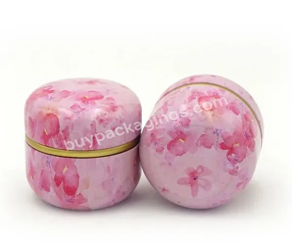 Canister Iron Box With Japanese Flower Tea Small Canister General Tinplate Household Sealed Tea Tin Box Tea Can