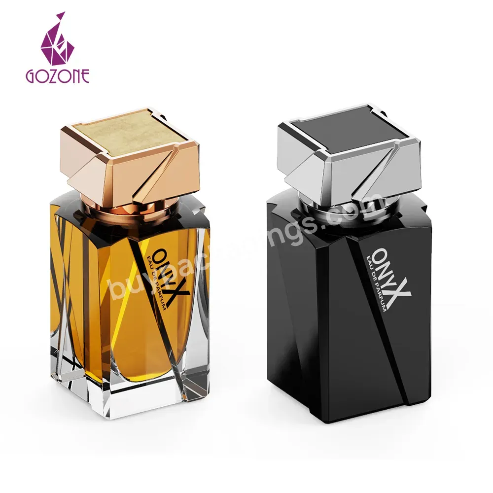 Cap Metal Plastic Empty Men Cologne Custom Perfume Bottles 100ml