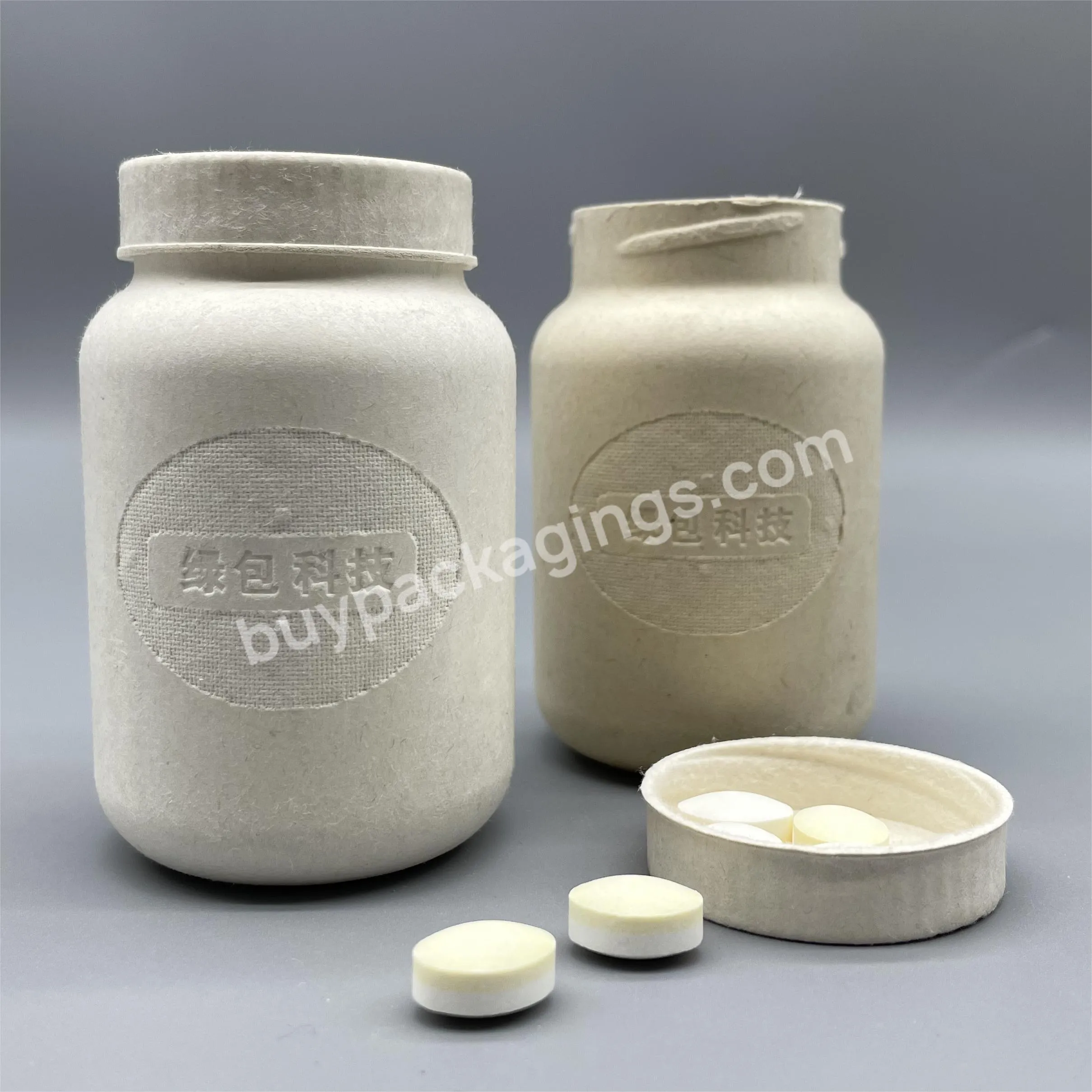 Capsule Wide Mouth Paper Health Care Solid Bottle Medicine Pill And Medicinal Bottle Cover Screw Cap