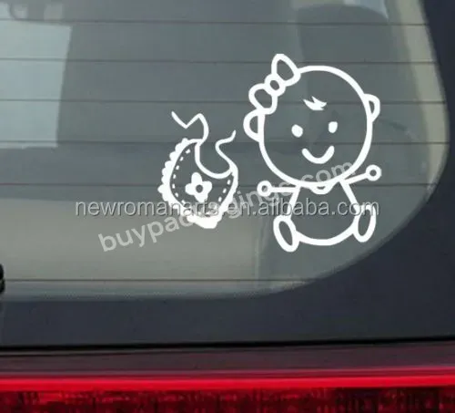 Car Vinyl Stickers Waterproof Auto Vinyl Decals Family Figure Funny Sticker