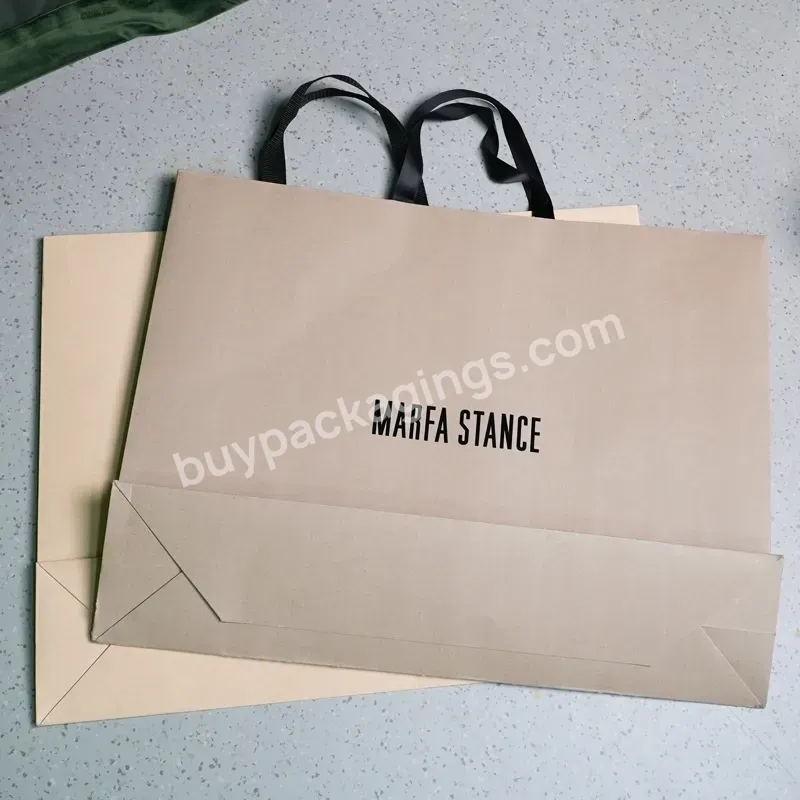 Cardboard Black Paper Bag Custom Printed Logo Black Foil Stamping Shopping Paper Bags Luxury Clothing Packaging Gift Carrier Bag