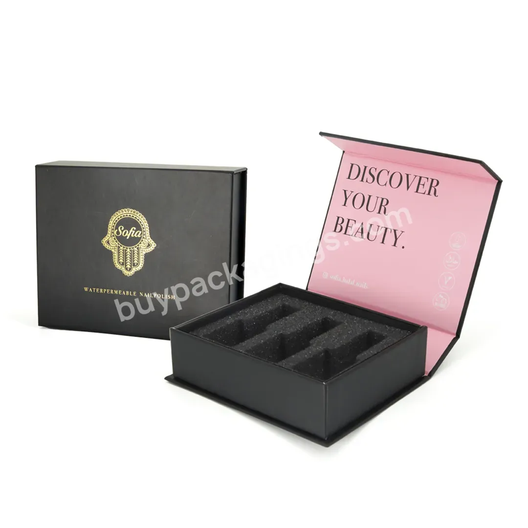 Cardboard Boxes Packing Luxury Custom Design Nail Packing Boxes Insert False Press On Nail Packaging Box For Nail