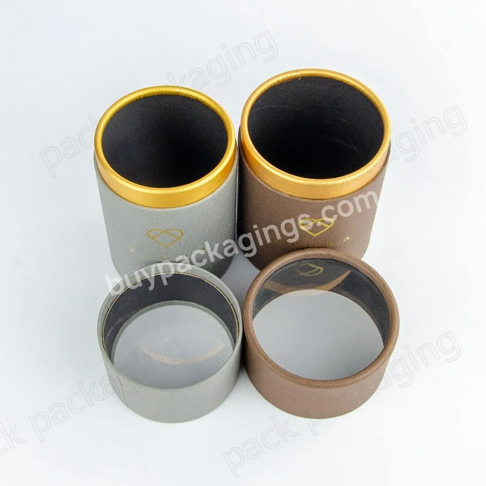 Cardboard Cylinder Gift Box Food Grade Paper Tube Packaging For Sea Salt Tea Coffee Protein Powder