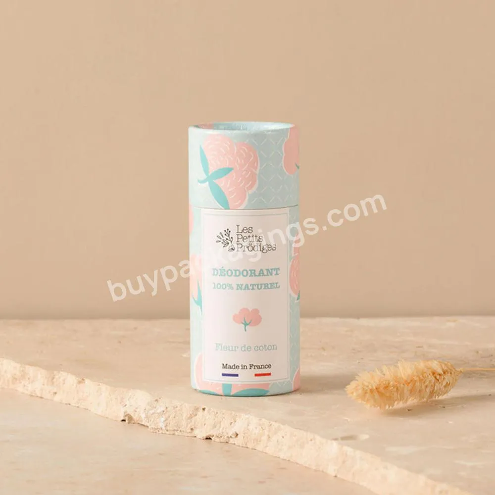 Cardboard Kraft Push Up Paper Tube Sure Deodorant Packaging Biodegradable Lip Balm Container