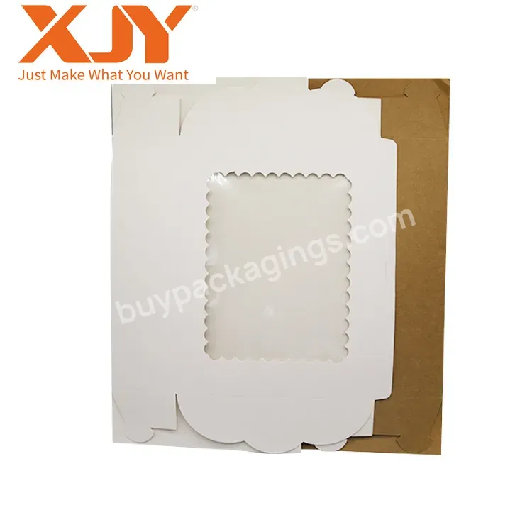 Cardboard Packaging Muffin Pastry Box For Cakes Kraft Clear Roll Cake With Window Cookie Cupcake Dessert Bakery