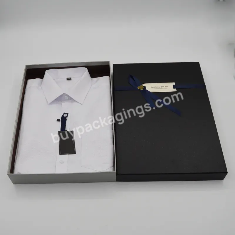 Cardboard Paper Garment Shirt Packaging Flat Book Shape Heaven And Earth Cover Box