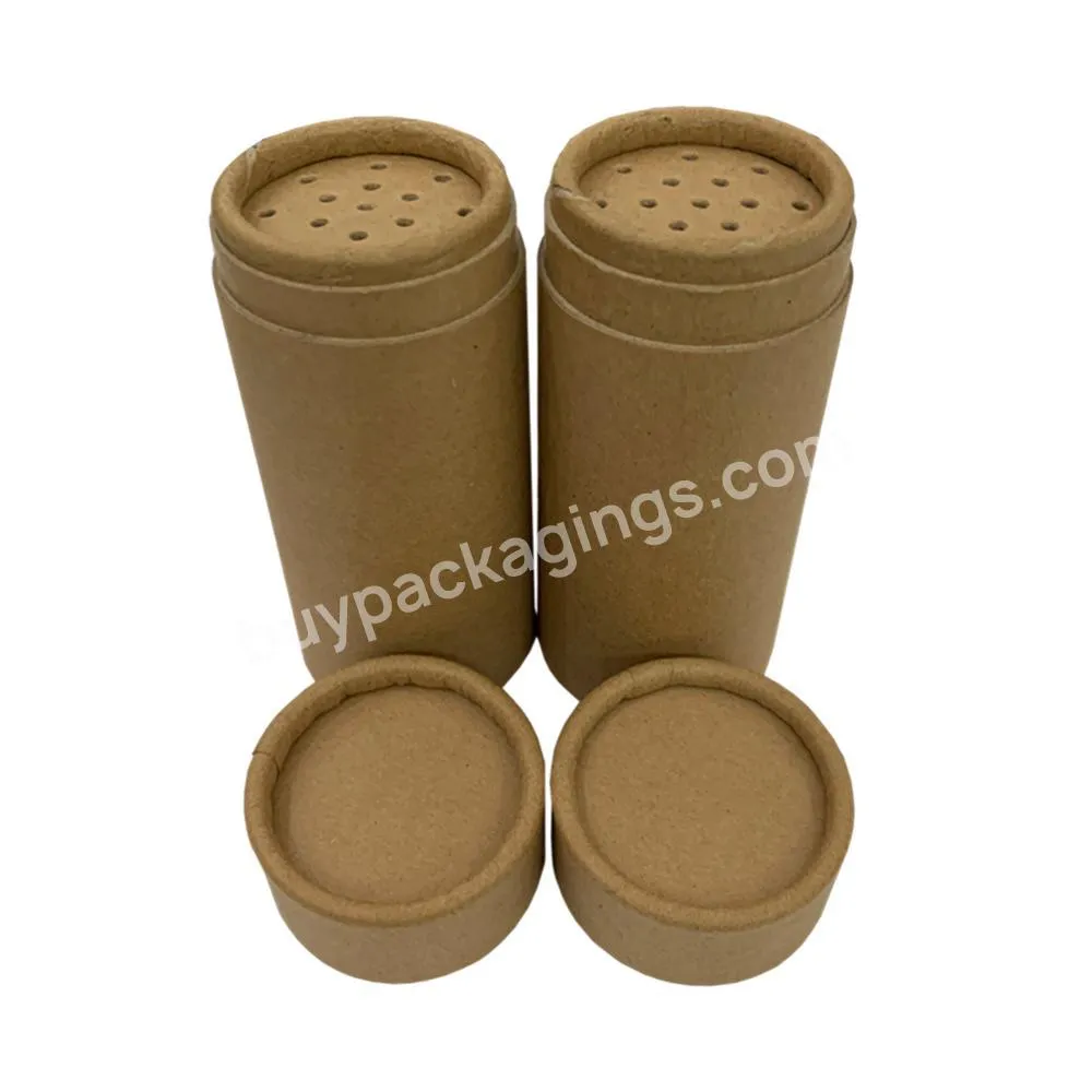 Cardboard tube packaging shaker sustainable pack hair dry shampoo powder round box wholesale