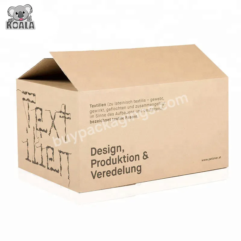 Cardboard With Handle Carton Printing Large White Corrugated Box