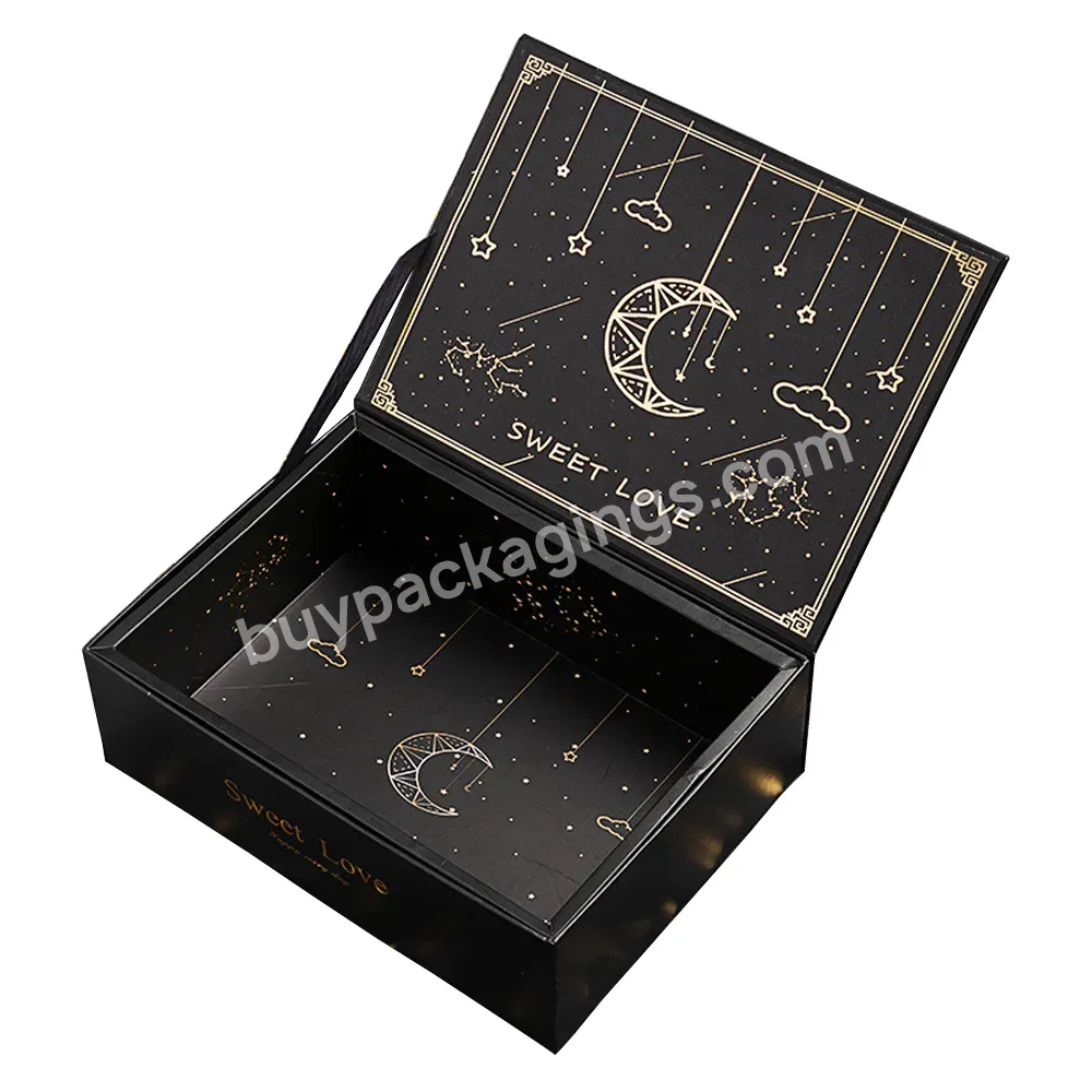 Case Wrap Party Favor Gift Packing Box Storage Jewelry Black Packing Boxes Custom Matt Luxury Book Shape Gift Package Box