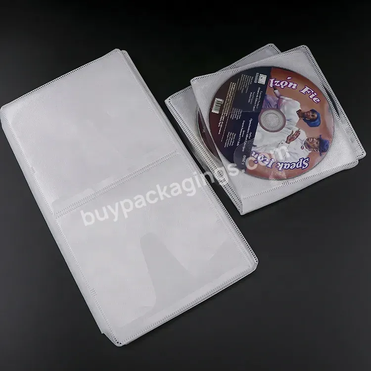 Cd Dvd Sleeve Supplier Wholesale White Outer Inner Record Sleeves Refill Plastic Sleeve With Non-woven Covers - Buy Record Sleeve,Refill Plastic Sleeve,Non-woven Covers.