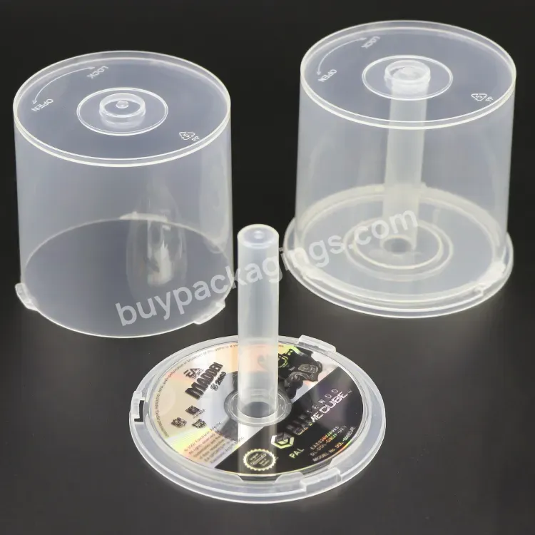 Cd-r Blank Cd Box Discs Storage Case Spindle 50 Discs Capacity Plastic Tube Cds Replicator Packaging Media Spindles Cake Boxes - Buy Media Spindles Cake Boxes,Cd Replicator,Cd-r Blank Cd Box.