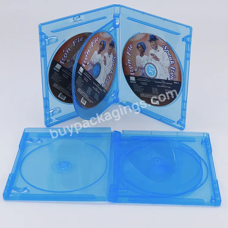 Cd Storage Dvd Covers Case With Embossed Logo Or Silver Logo Movie And Film Standard Dual Layer Bd-r Box Bluray