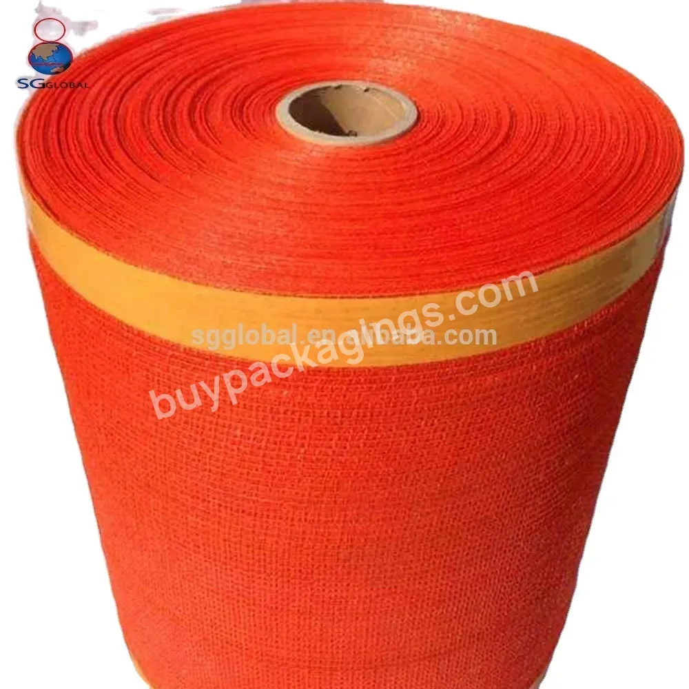 Ce China Wholesale Durable Plastic Pe Raschel Pp Woven Tubular Leno Mesh Net Bag Fabric Rolls