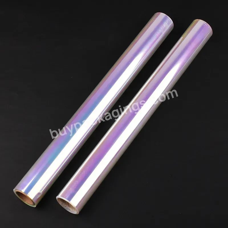 Cellophane Paper Rainbow Sparkling Plastic Packing Film Flower Bouquet Wrapping Paper Roll For Valentine's Day Occasion