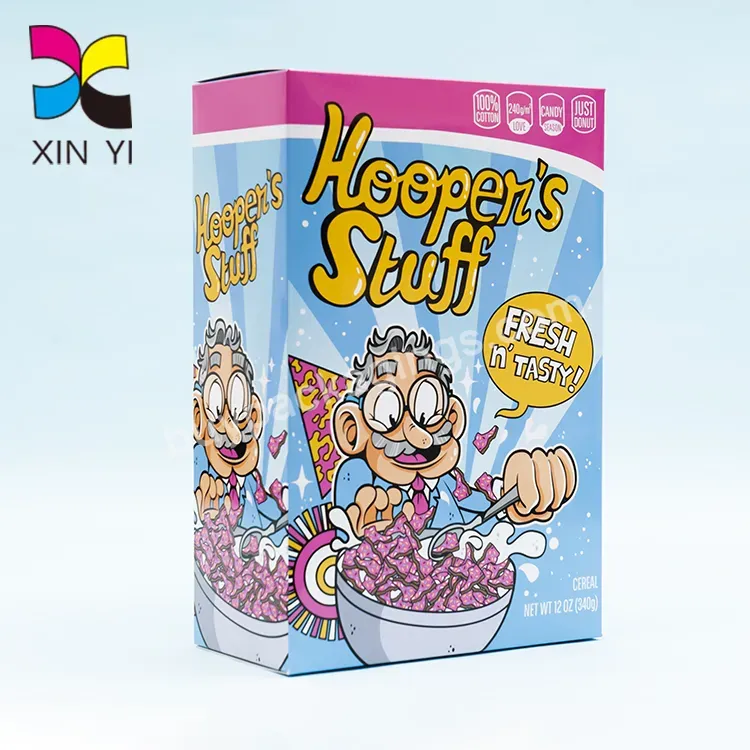 Cereal Box Manufacturer Hot Sale Custom Printing Foldable Cereal Box Packaging For Cloth