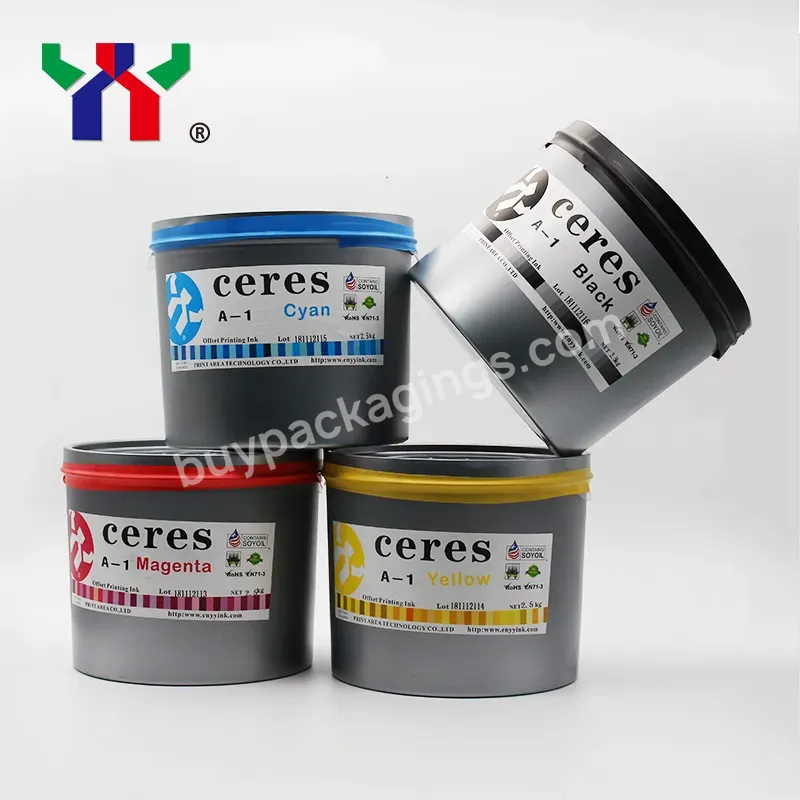 Ceres A-1 Offset Ink Cmyk Printing Inks Offset 2.5kg/can,Total 10kg