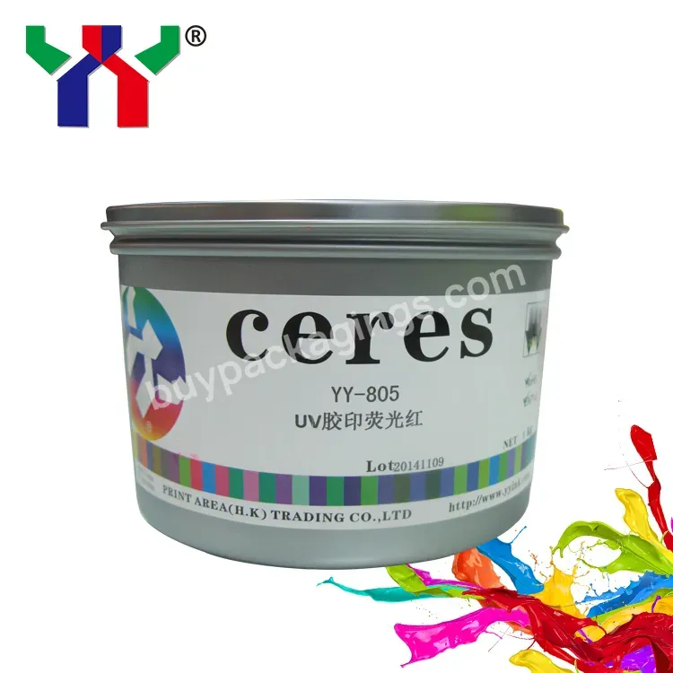 Ceres Brand Yt-805 Model Red Uv Offset Printing Fluorescent Ink