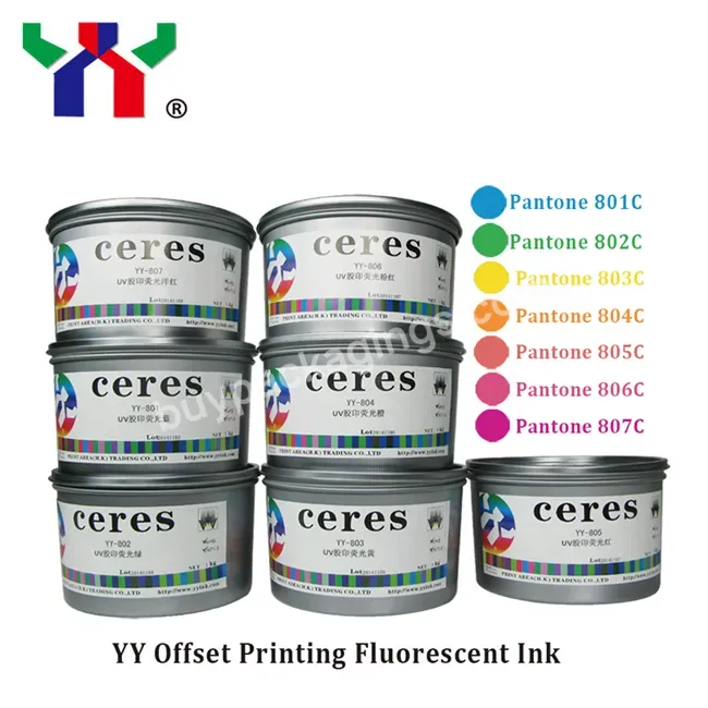 Ceres Brand Yt-805 Model Red Uv Offset Printing Fluorescent Ink