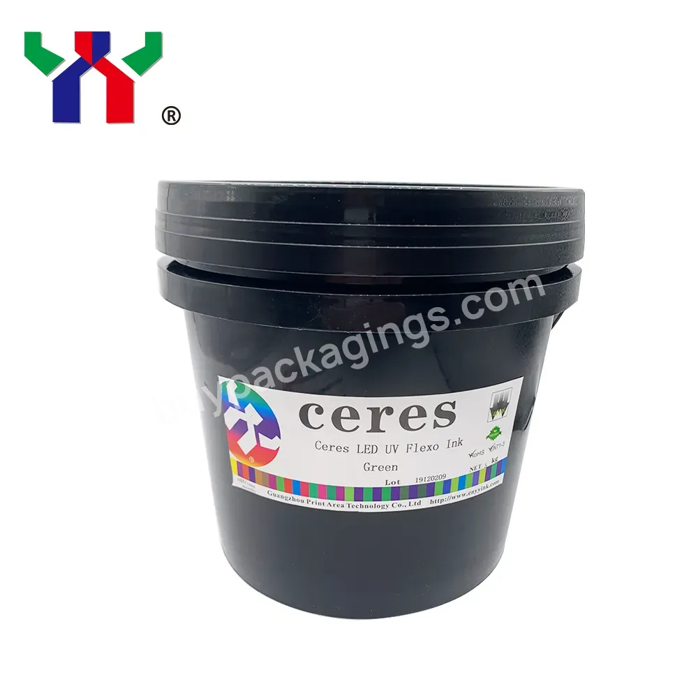 Ceres Factory High Quality Uv Led Flexo Ink For Film Printing,Green,5 Kg/can