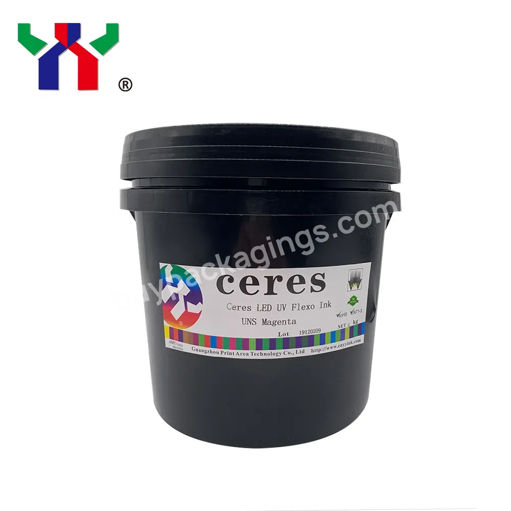 Ceres Factory High Quality Uv Led Flexo Ink For Film Printing,Uns Magenta,5 Kg/can