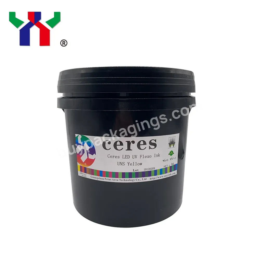 Ceres Factory High Quality Uv Led Flexo Ink For Film Printing,Uns Yellow,5 Kg/can