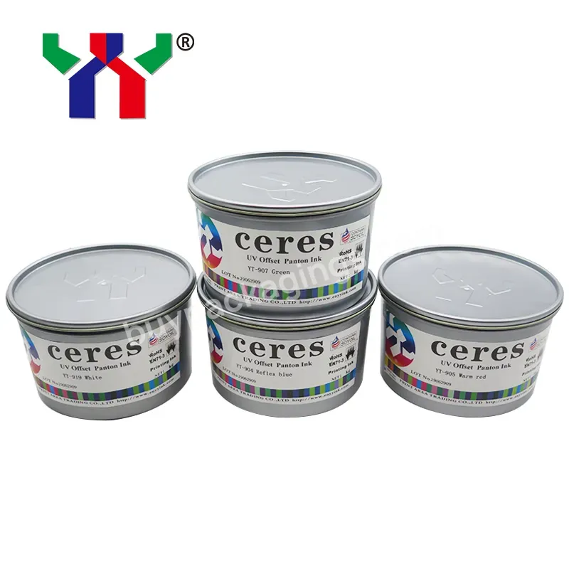 Ceres High Quality Pantone Spot Sheet Fed Offset Ink Yt-919 White Color,1.5kg/can