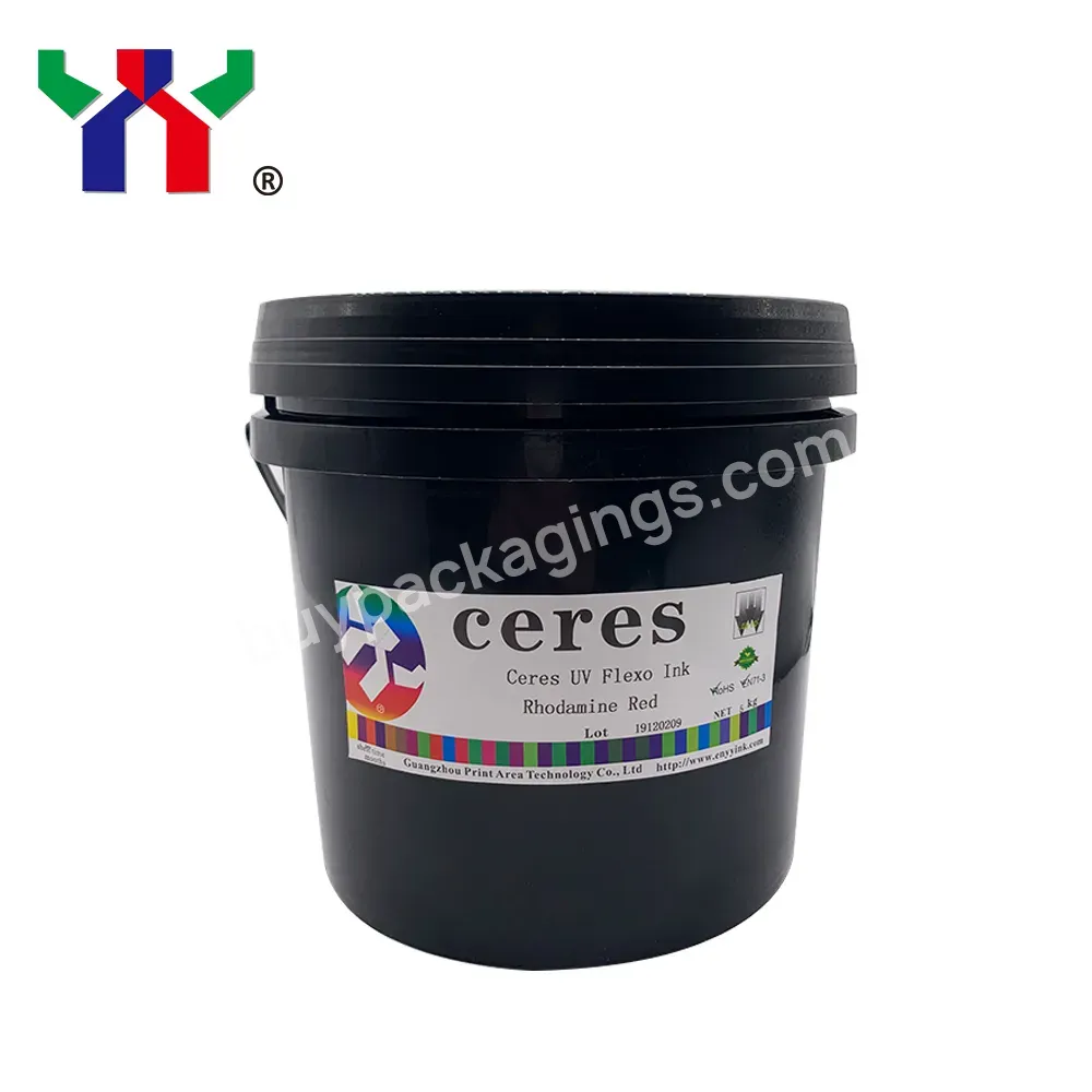 Ceres High Quality Uv Flexo Ink For Film Printing,Rhodamine Red,5 Kg/can