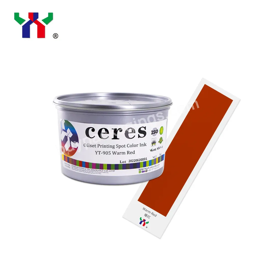 Ceres Offset Ink Yt-905 Warm Red Pantone Spot Offset Printing Ink