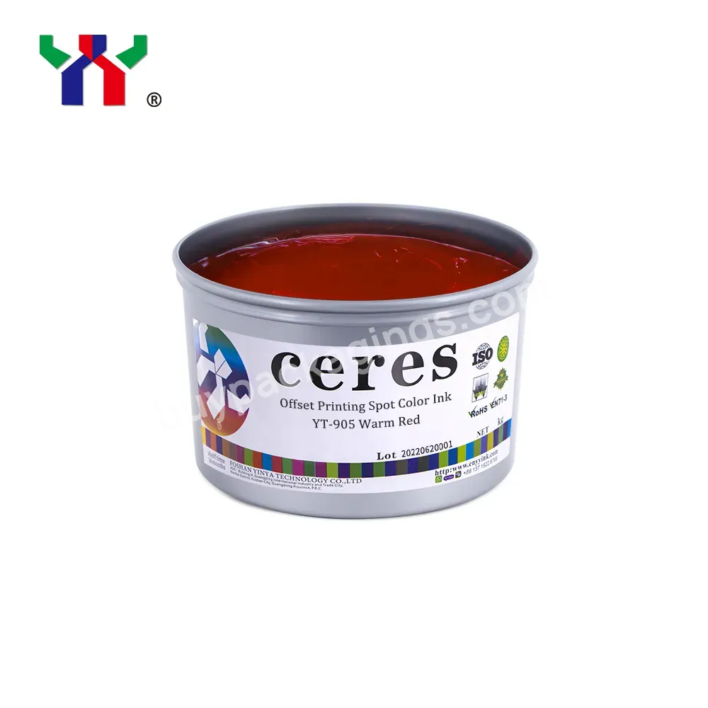 Ceres Offset Ink Yt-905 Warm Red Pantone Spot Offset Printing Ink