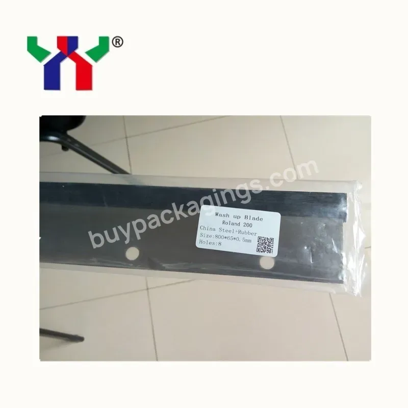 Ceres Roland 200 Offset Printing Wash Up Blade,800*65*0.5mm 8 Holes - Buy Wash-up Blade,Blade,Roland 200 Wash Up Blade.