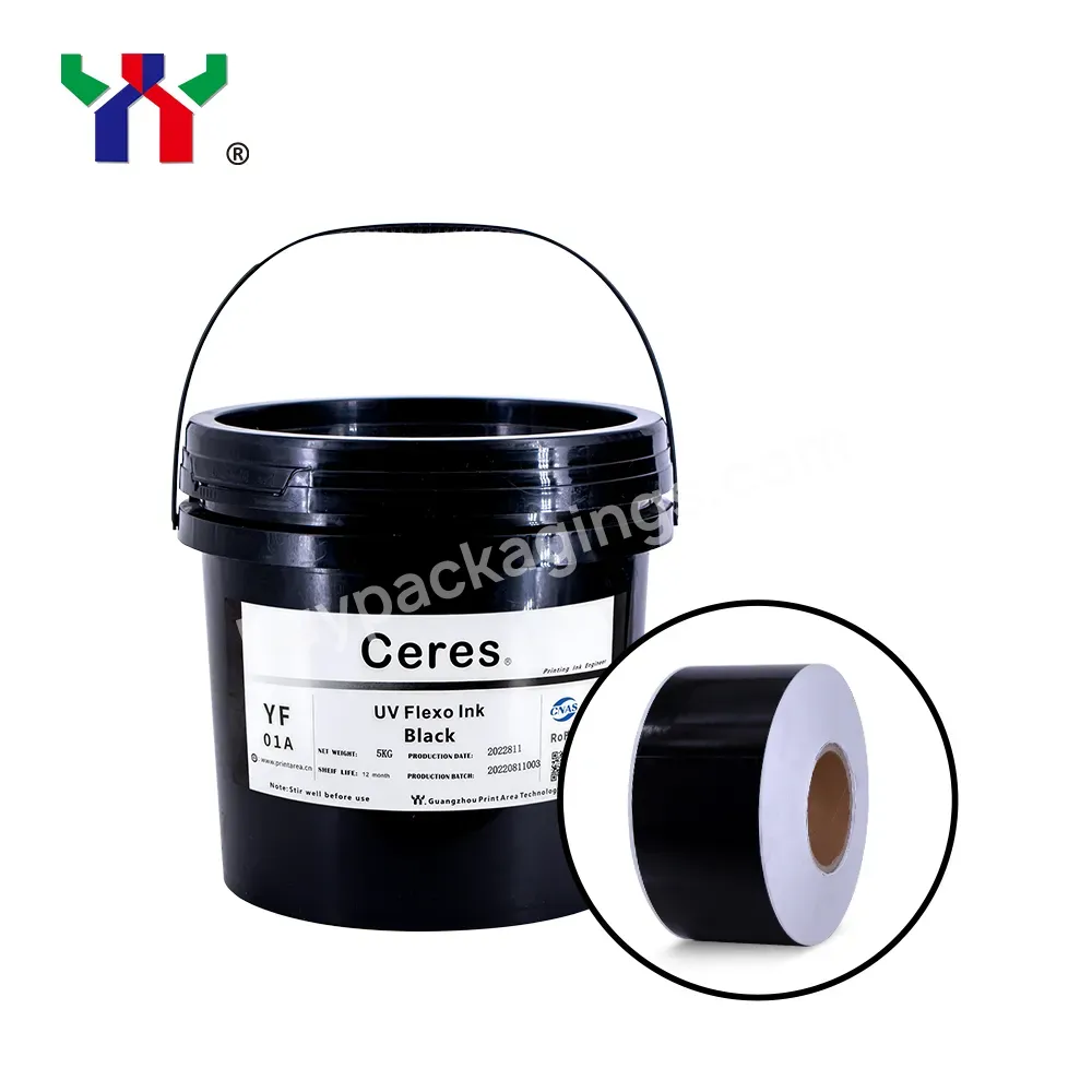 Ceres Uv Flexo Printing Ink Label Printing Black Color Package 5kg/can