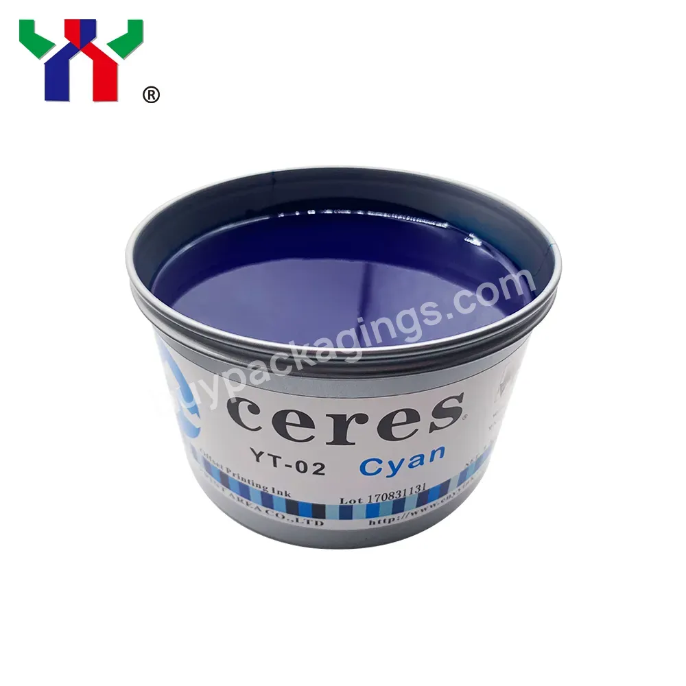 Ceres Yt-02 Sheet- Fed Offset Ink For Paper Cyan,1 Kg/can