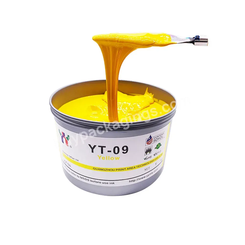 Ceres Yt-09 Quick Dry Soy Offset Printing Ink For Food Package,1 Kg/can,Yellow