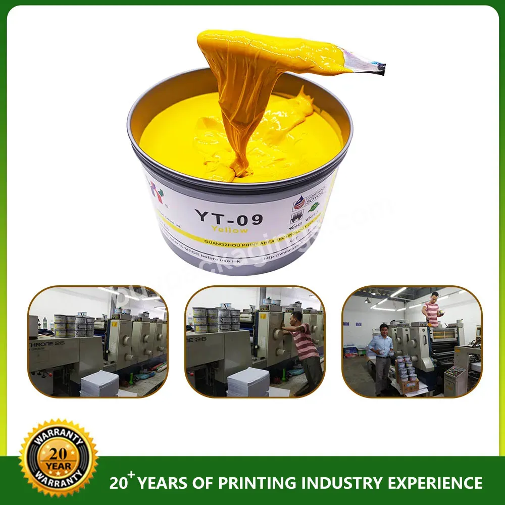 Ceres Yt-09 Quick Dry Soy Offset Printing Ink For Food Package,1 Kg/can,Yellow