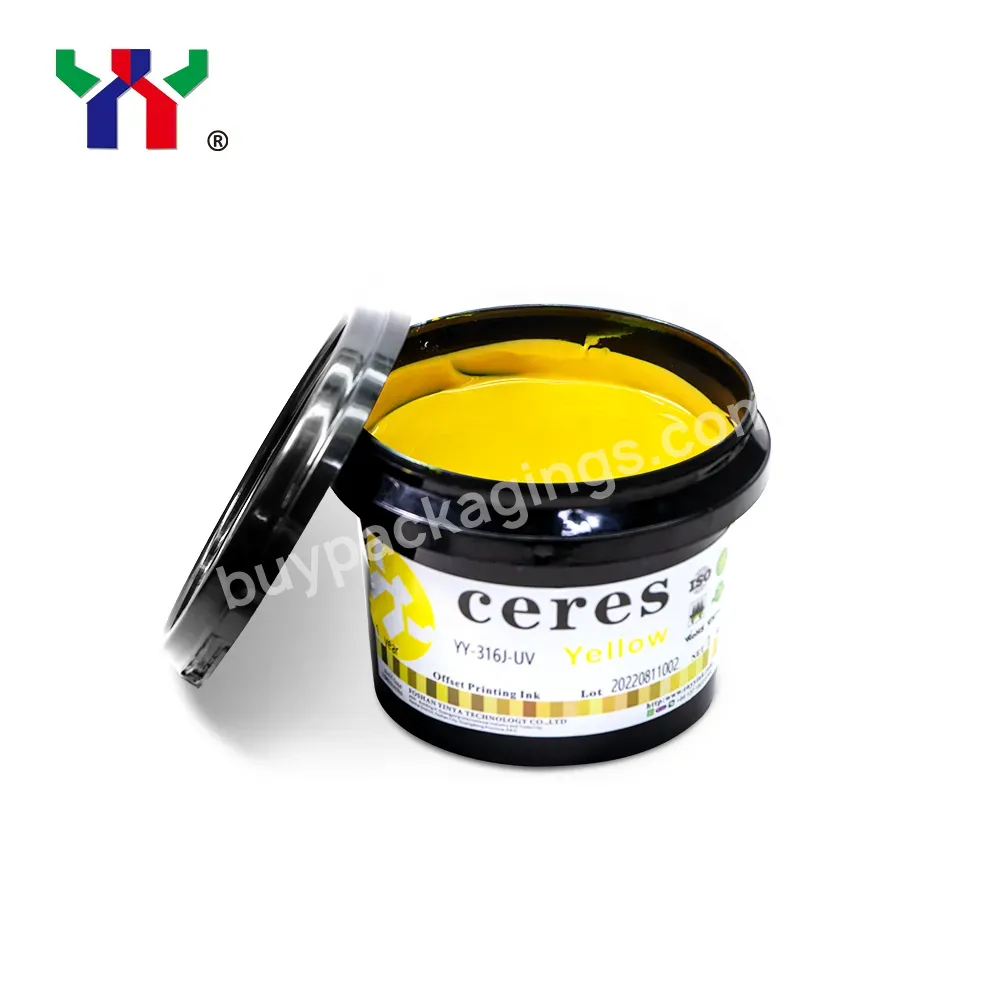 Ceres Yy-316j-uv Uv Offset Ink Printing On Paper/plastic Yellow Color