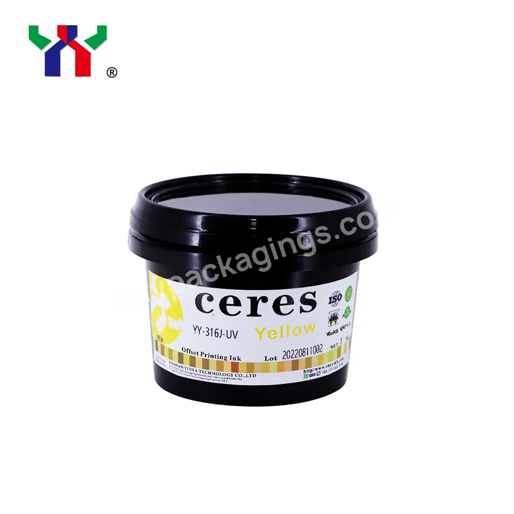 Ceres Yy-316j-uv Uv Offset Ink Printing On Paper/plastic Yellow Color - Buy Uv Offset Ink,Offset Ink Uv,Uv Offset Printing Ink.