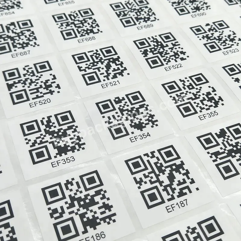 Changeable Qr Code Series Numbers Private Label Consecutive Stickers